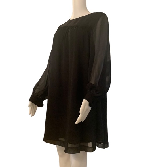 H&M Black Sheer Mini Dress size 12 - Picture 4 of 8